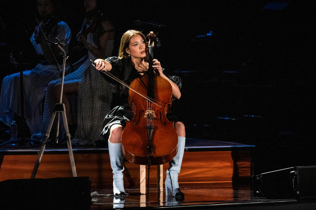 Laufey performs at Hollywood Bowl on August 7, 2024 in Los Angeles, California.