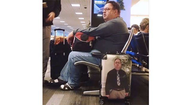 There is no chance this man's suitcase would ever be mixed up with anyone else's. Picture: Supplied