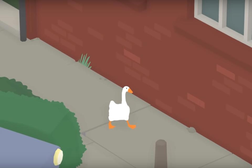 The goose from  Untitled Goose Game 