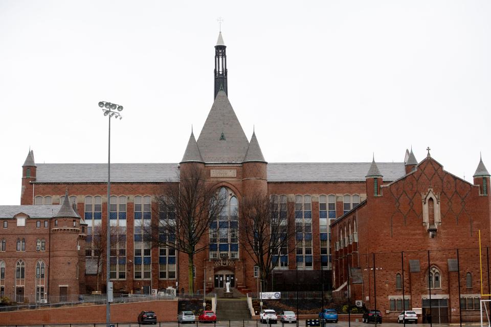 Central Catholic High School where Damar Hamlin was a top-rated football player before playing for the University of Pittsburgh and the NFL. Hamlin suffered a cardiac arrest during Monday Night Football matchup Jan. 2, 2023, between the Cincinnati Bengals and Buffalo Bills.
