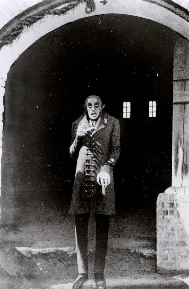 This is a still from the 1922 silent film thriller "Nosferatu," directed by F. W. Murnau.
