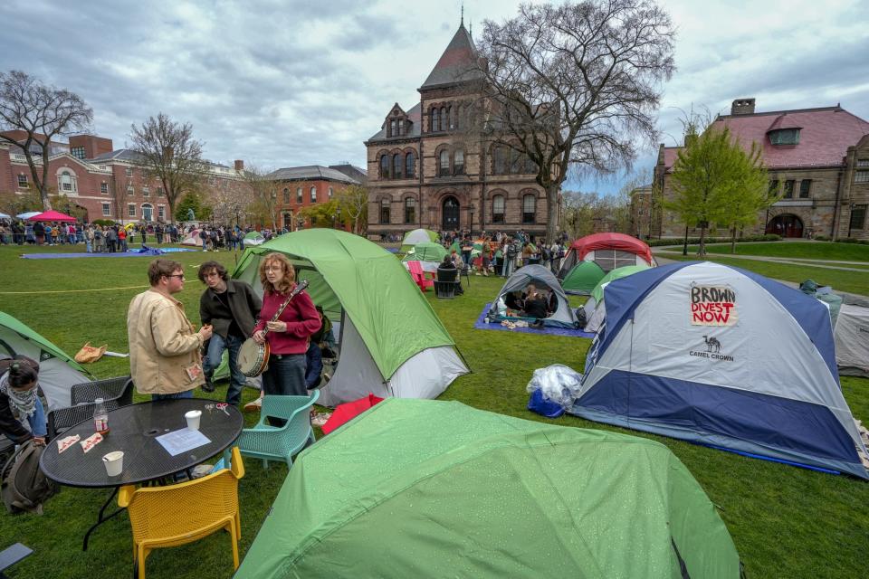 A week ago, Brown University students were the latest to join a growing number of elite schools with pro-Palestinian encampments on campus.