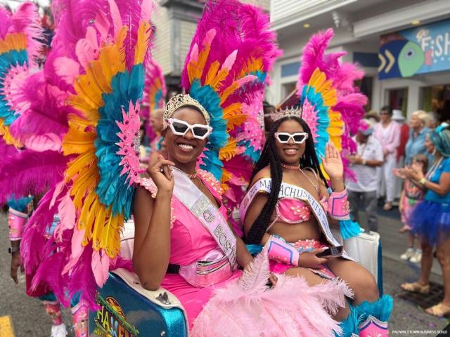 Provincetown Carnival Parade: Land of Toys with many Barbie dolls