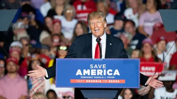 PHOTO: Former President Donald Trump speaks at a rally on Sept. 25, 2021 in Perry, Ga. (Sean Rayford/Getty Images, FILE)