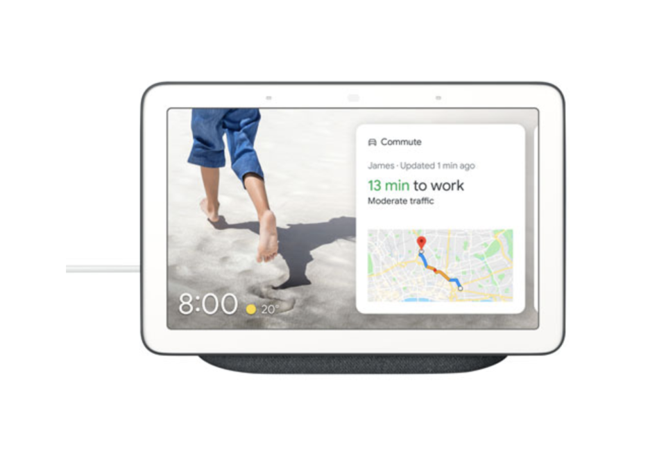 Google Nest Hub Smart Display with map to work on screen