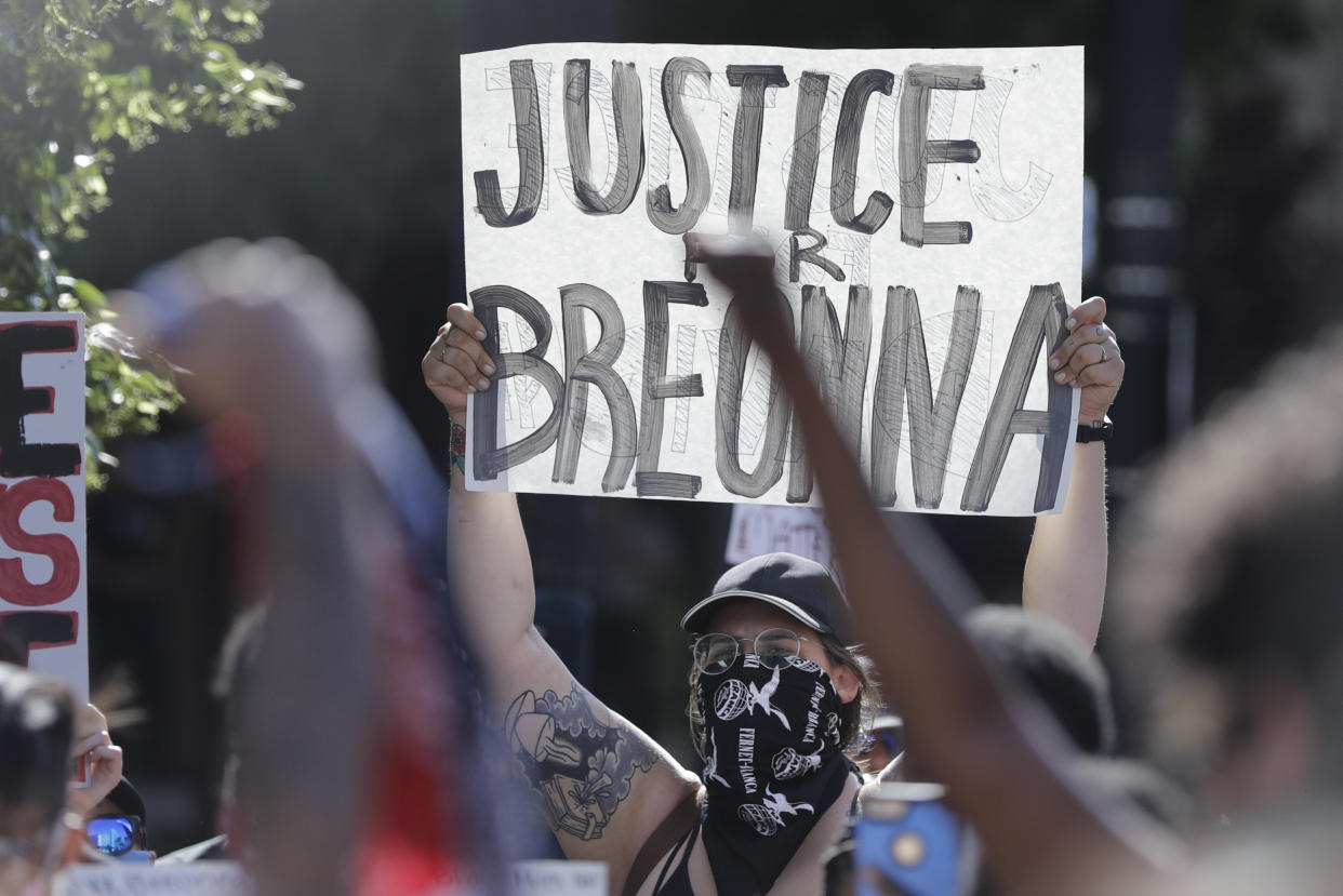 Breonna Taylor's killing at the hands of police in March sparked more than 100 nights of protests in Louisville as part of a larger outbreak of demonstrations calling for racial justice nationwide. (Photo: (AP Photo/Darron Cummings))