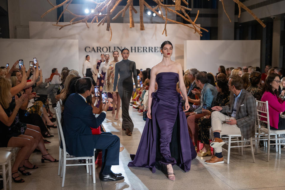 SEATTLE, WASHINGTON - MAY 21: Models walk the runway during the SAMS Spring Into Art with Carolina Herrera event at Seattle Art Museum on May 21, 2024 in Seattle, Washington. (Photo by Mat Hayward/Getty Images for Nordstrom)