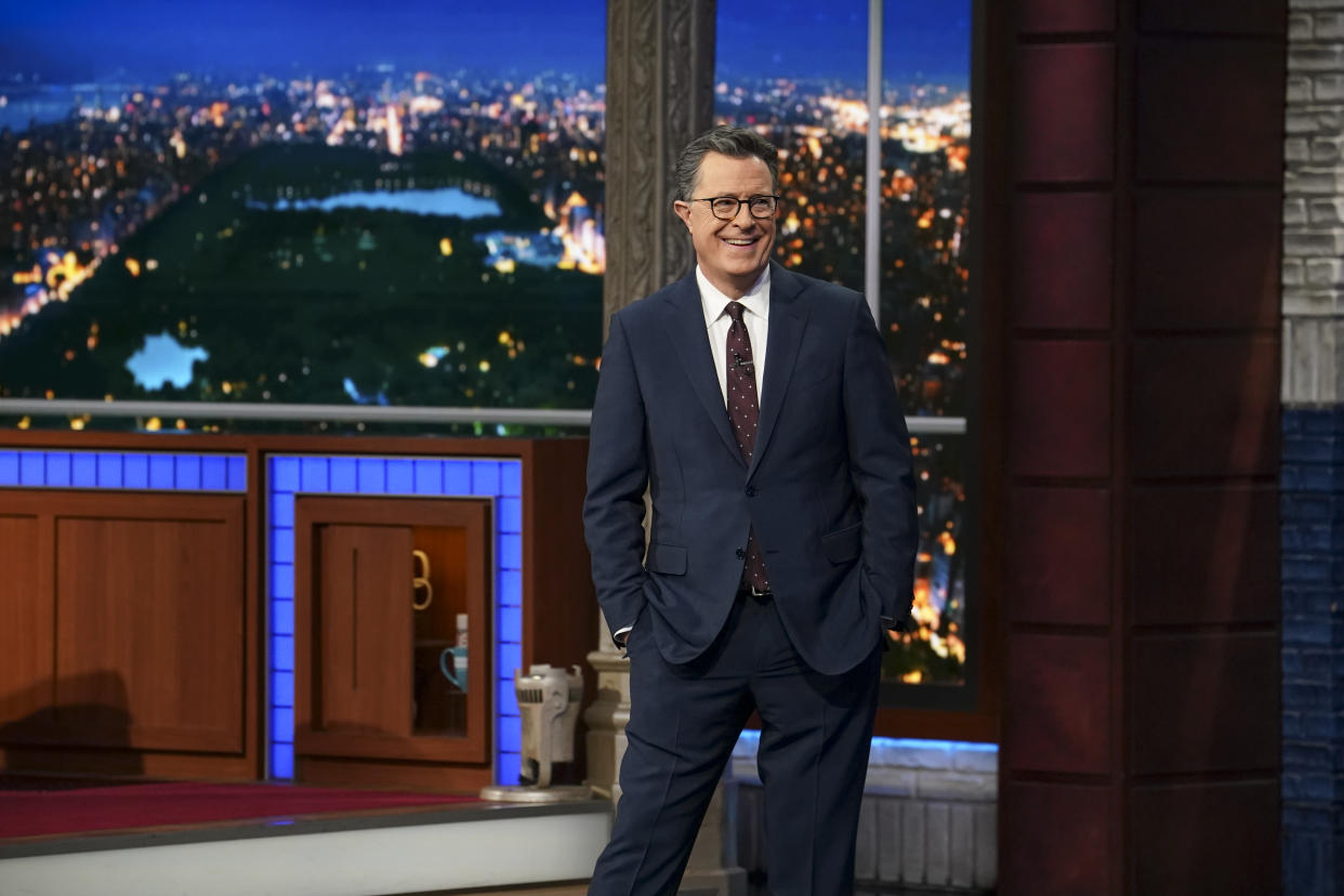 NEW YORK - FEBRUARY 14: The Late Show with Stephen Colbert on Tuesdays February 14, 2023 show. (Photo by Gail Schulman/CBS via Getty Images)