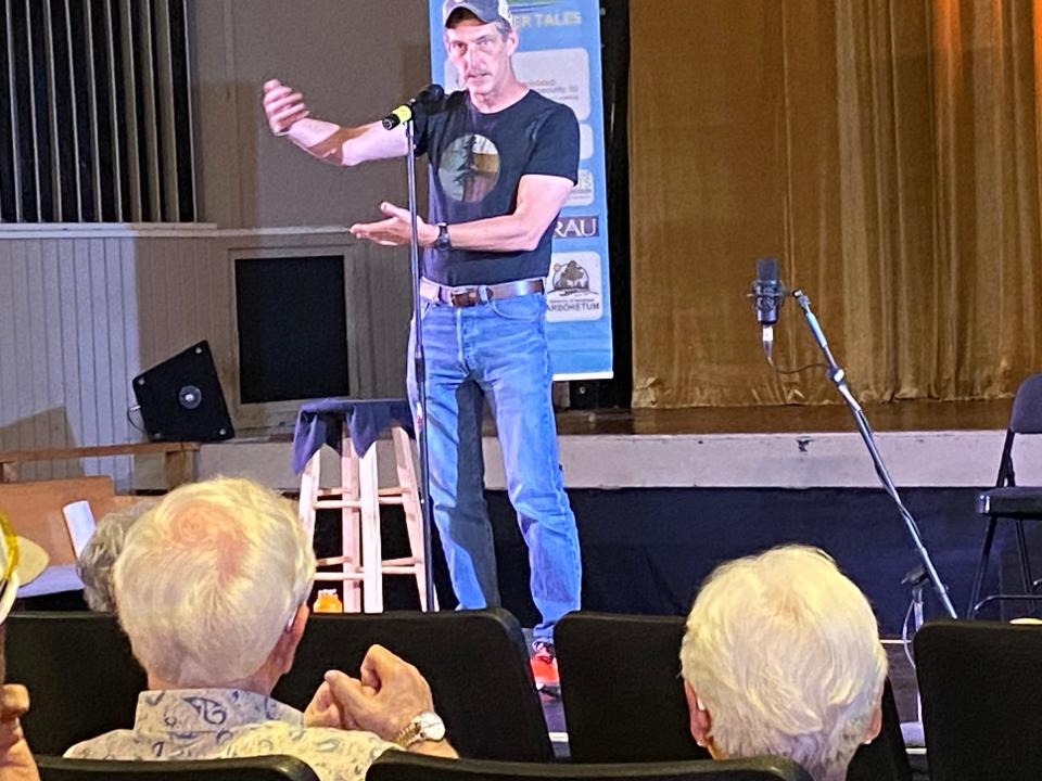 Do kids understand the morals taught in fairy tales? Read in the story about what storyteller Bil Lepp says. Here he's telling another tale at the 6th annual Flatwater Tales Storytelling Festival in Oak Ridge.