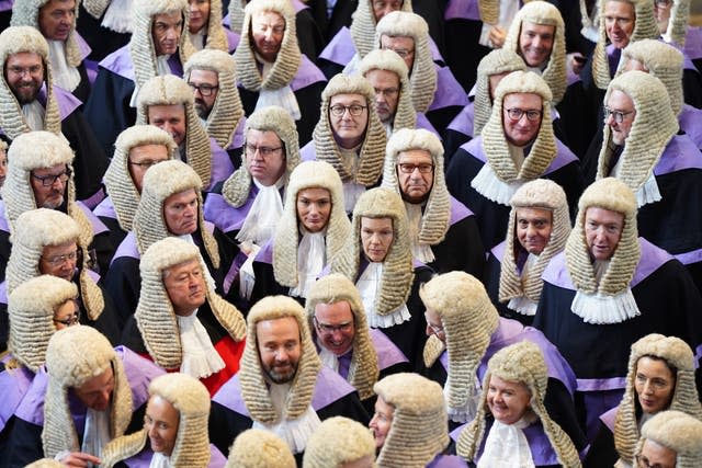 Judges at Westminster Abbey in London for the annual Judges Service