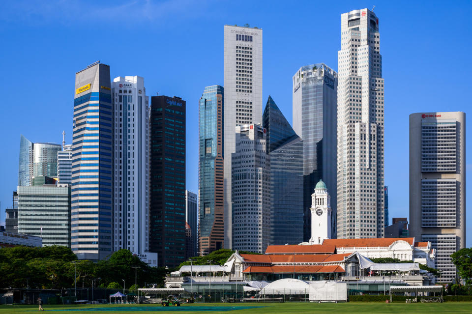 Singapore's Central Business District on Thursday, 21 July, 2022. (Joseph Nair/NurPhoto via Getty Images)