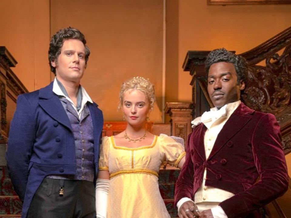 (Left to right) Jonathan Groff, Millie Gibson and Ncuti Gatwa in ‘Doctor Who’ (BBC)
