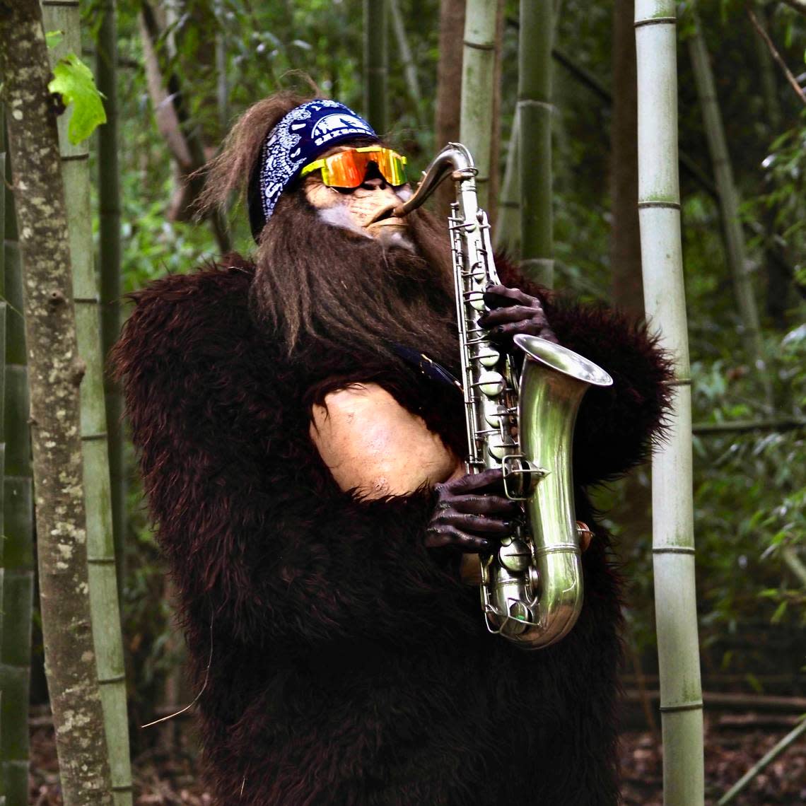 Born in the Chapel Hill woods, Saxsquatch learned to play the saxophone after hearing “Urgent” by Foreigner.