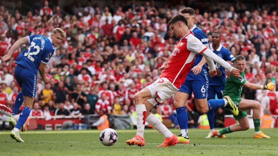 Kai Havertz's goal in the 89th minute against Everton