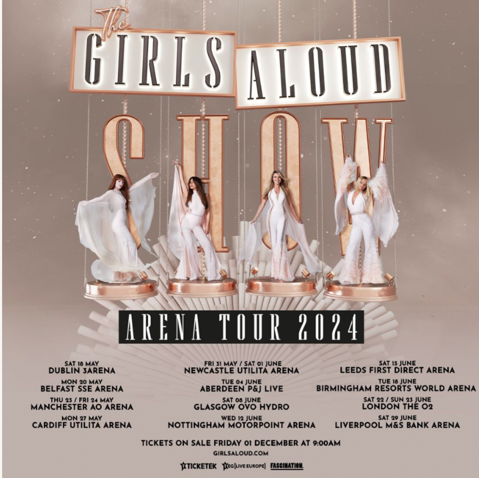 Girls Aloud announce UK and Ireland reunion tour dedicated to Sarah Harding