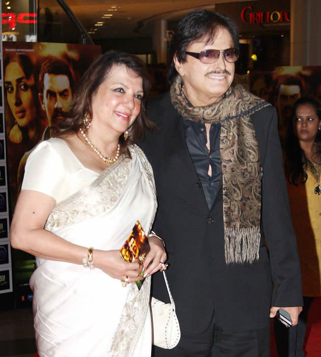Sanjay Khan and Zarine at the premiere of his latest flick 'Talaash'