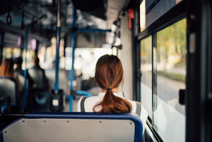 A woman who was sexually harassed on the bus confronted the offender and shared her story on Reddit. (Photo: Getty Images)