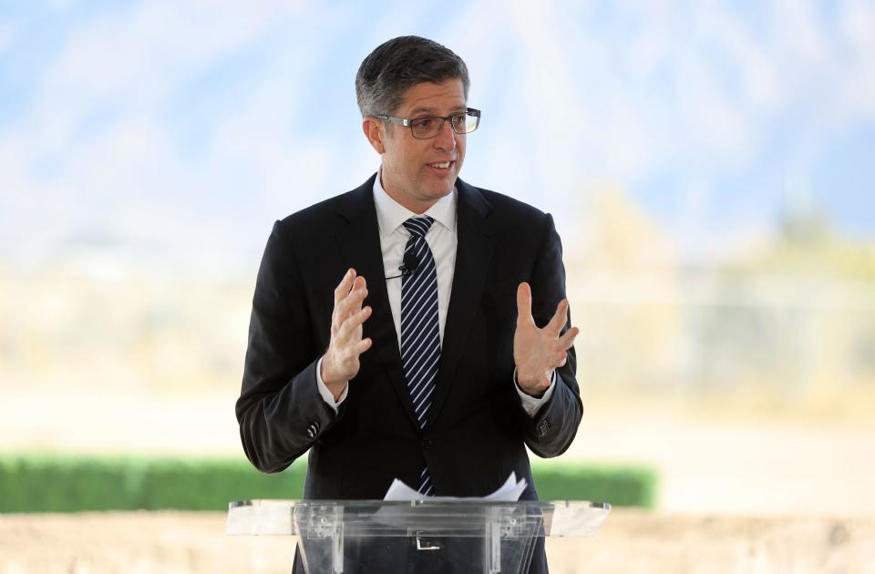 Texas Instruments president and CEO Haviv Ilan speaks during a ground breaking ceremony for Texas Instruments’ second Utah semiconductor factory in Lehi on Thursday, Nov. 2, 2023. | Kristin Murphy, Deseret News