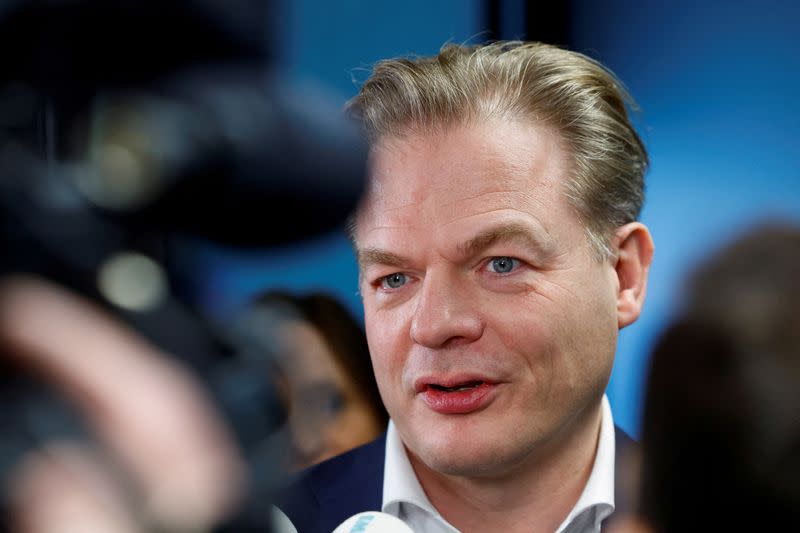 FILE PHOTO: Dutch politicians meet after election to start coalition talks