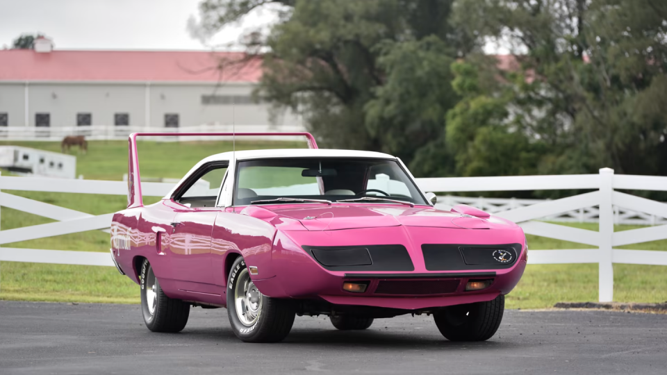 mecum auction pink panther plymouth superbird