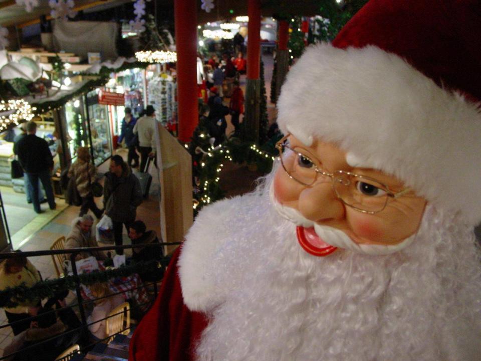 Santa Claus in a shopping centre at Rovaniemi in Finnish Lapland (Simon Calder)