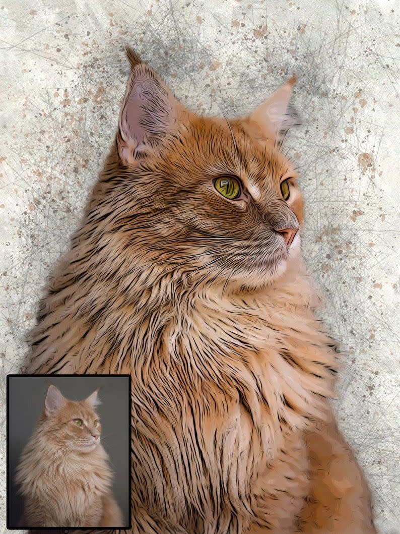 7) Custom Cat Portrait