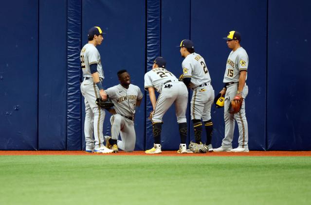 Brewers come from behind and Edmonds wins it