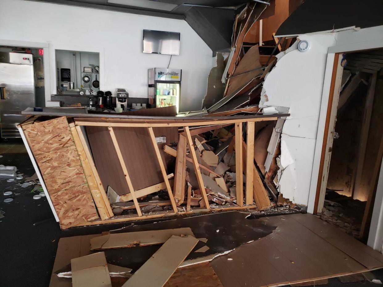 Business at the Cafe on the Corner near Malvern is on hold after a truck crashed into the restaurant.