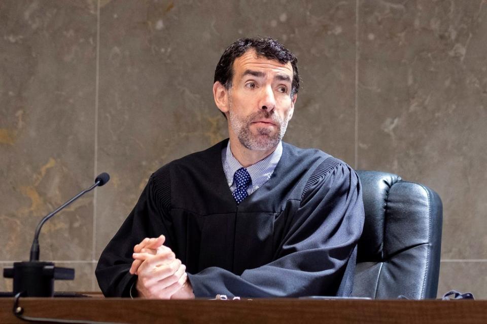 Fulton County, Ga., Superior Court Judge Robert McBurney instructs potential jurors during proceedings to seat a special purpose grand jury on May 2, 2022, in Atlanta.
