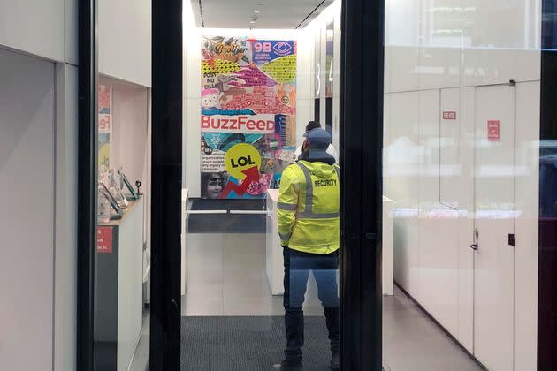 The lobby of BuzzFeed in New York is seen on Thursday, Nov. 19, 2002. (AP Photo/Ted Shaffrey) (Photo: Ted Shaffrey via AP)