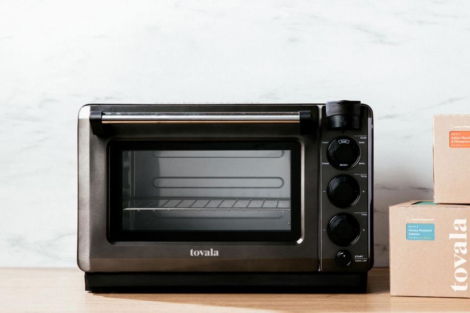 tovala countertop smart oven with boxes