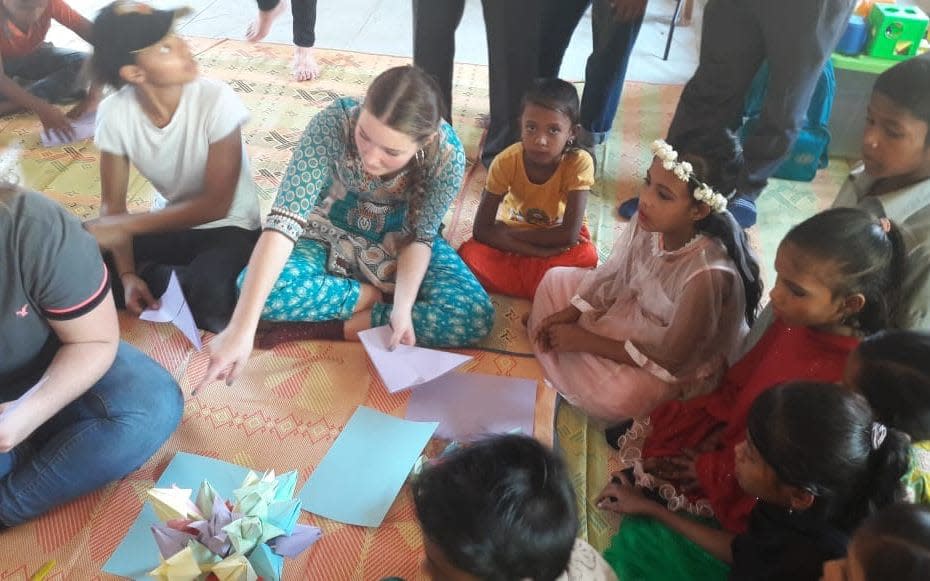 17-year-old Hermione she was was particularly moved by meeting teenage Rohingya girls just a few years younger than herself