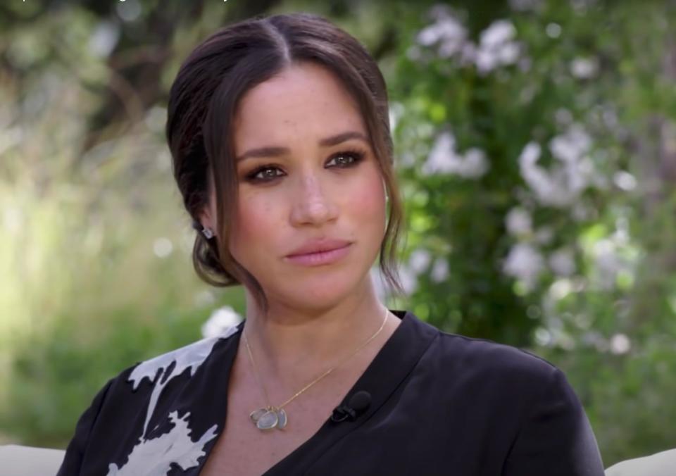 Meghan first admitted to having suicidal thoughts as a working royal in her 2021 interview with Oprah Winfrey. (CBS)