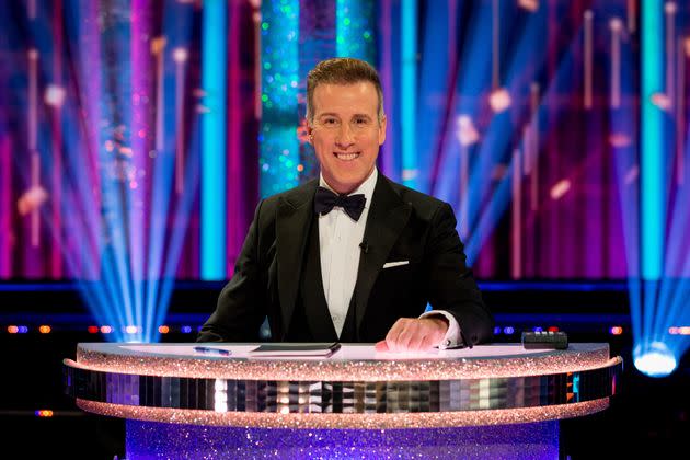 Anton on the Strictly Come Dancing panel (Photo: Guy Levy/BBC via PA Media)