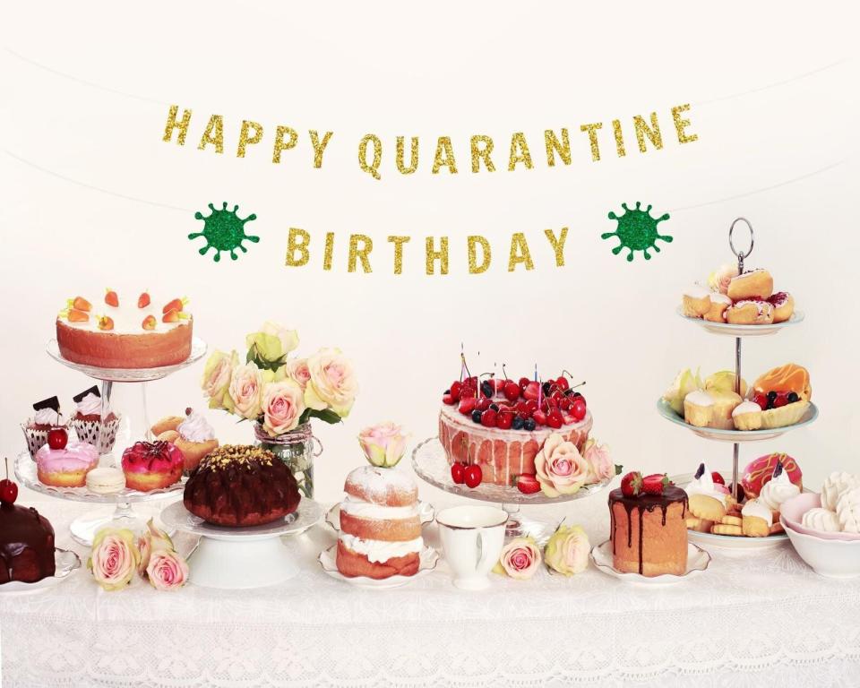 Yeah, you've probably been to a <a href="https://www.huffpost.com/entry/quarantine-birthday-gift-ideas-for-adults_l_5f108e02c5b6cec246bffd7c" target="_blank" rel="noopener noreferrer">(virtual) birthday party </a>or two in recent months. Another trip around the sun is always a reason to celebrate, and birthdays are a bright spot in this strange year. While no one can really claim this was a <i>banner</i> year, this banner is one to remember. <a href="https://fave.co/37LKP8b" target="_blank" rel="noopener noreferrer">Find it starting at $25 on Etsy</a>.