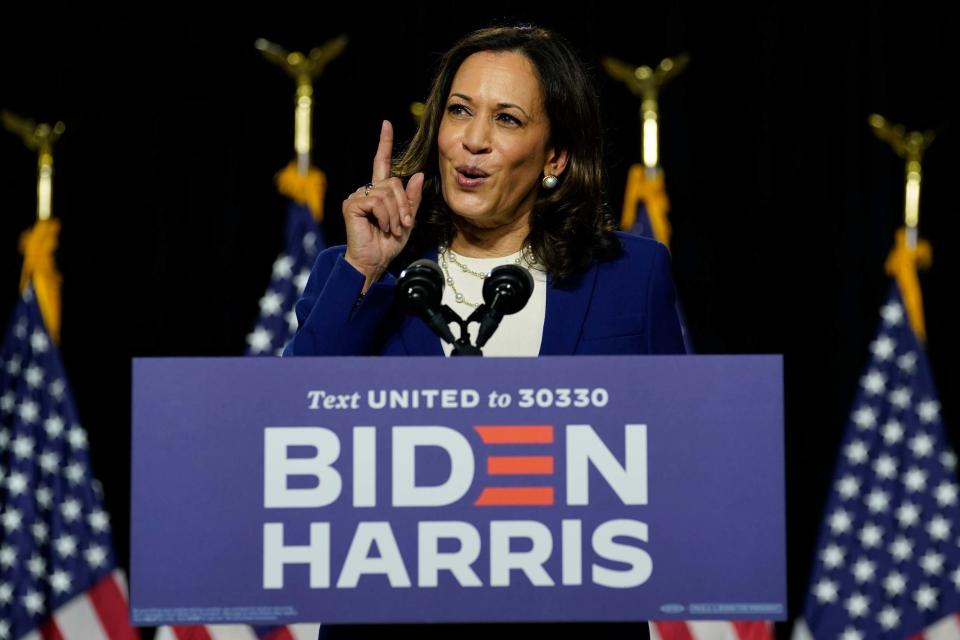 Kamala Harris said she was 'ready to get to work' (AP)