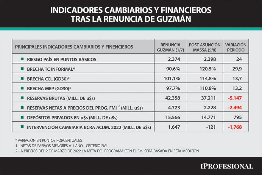 Varios indicadores empeoraron desde la partida de Guzmán de Economía.