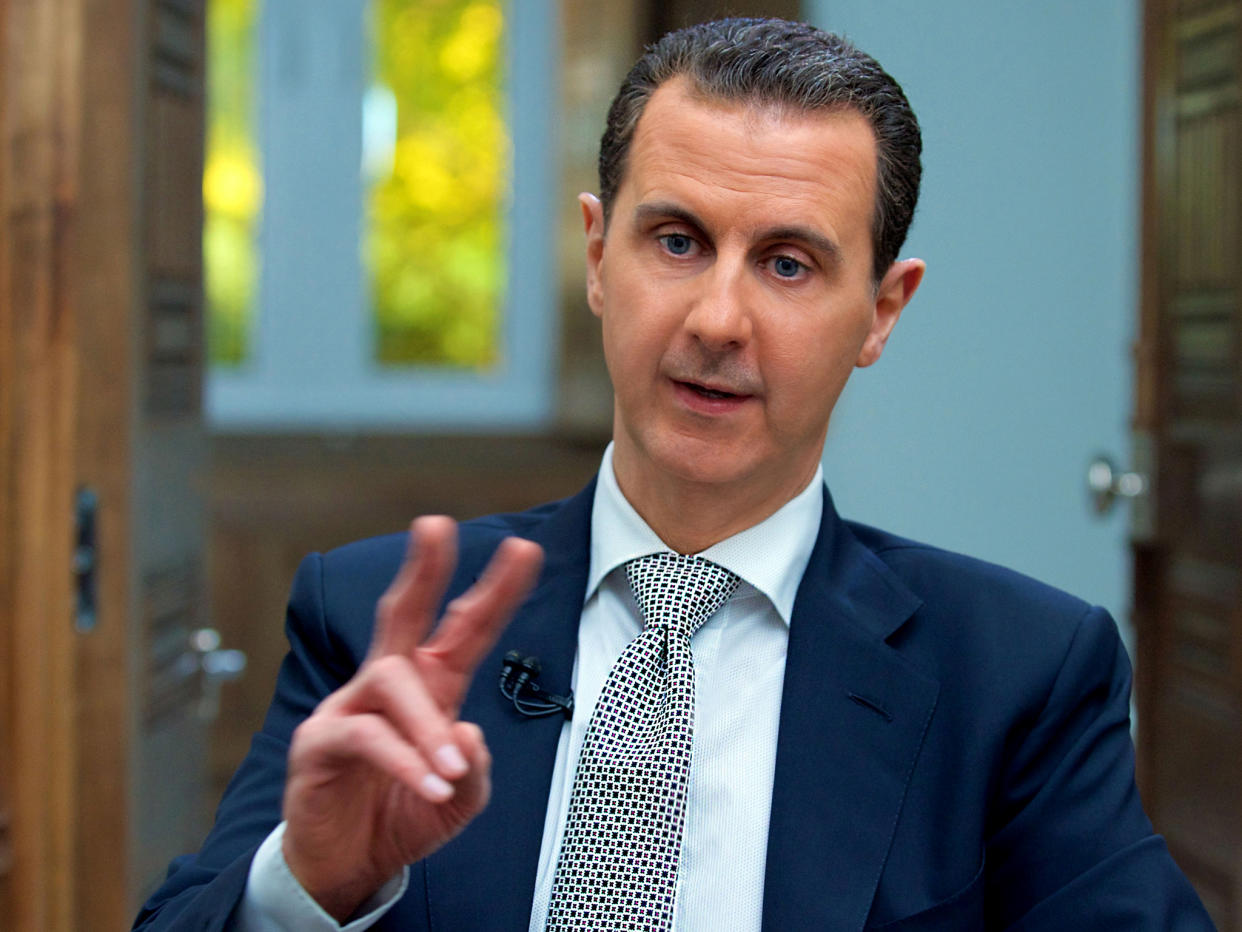 The Syrian President claimed things were moving in the ‘right direction’ because his forces were ‘defeating the terrorists’: Reuters