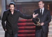 <b>3. Christian Bale, $1 billion</b> <br>Christian Bale (L) and director Christopher Nolan accept the Most Anticipated Film award for "The Dark Knight Rises" at Spike TV's 6th annual "Guys Choice" awards in Culver City, California June 2, 2012.