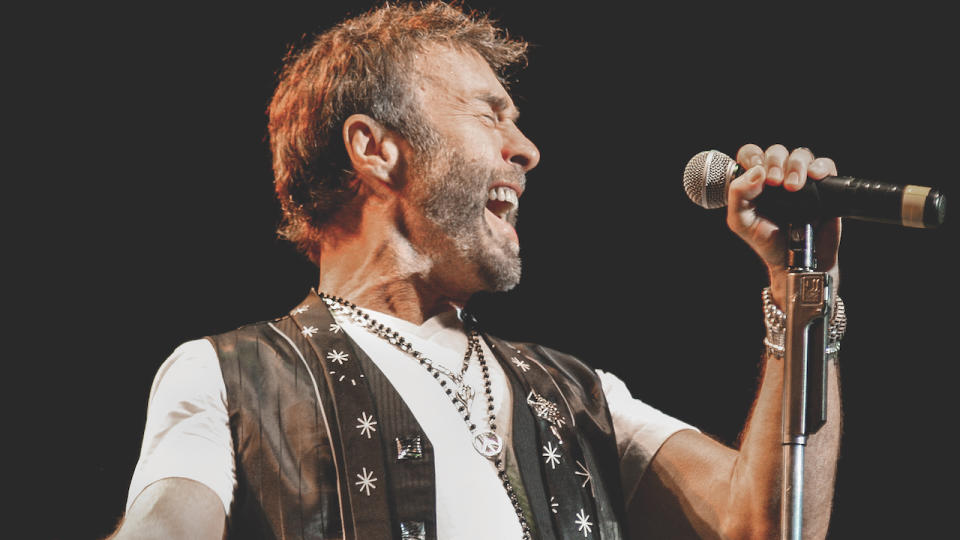 Blues rock singer Paul Rodgers on stage