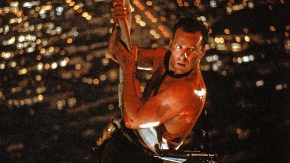 photo of bruce willis in die hard christmas movie