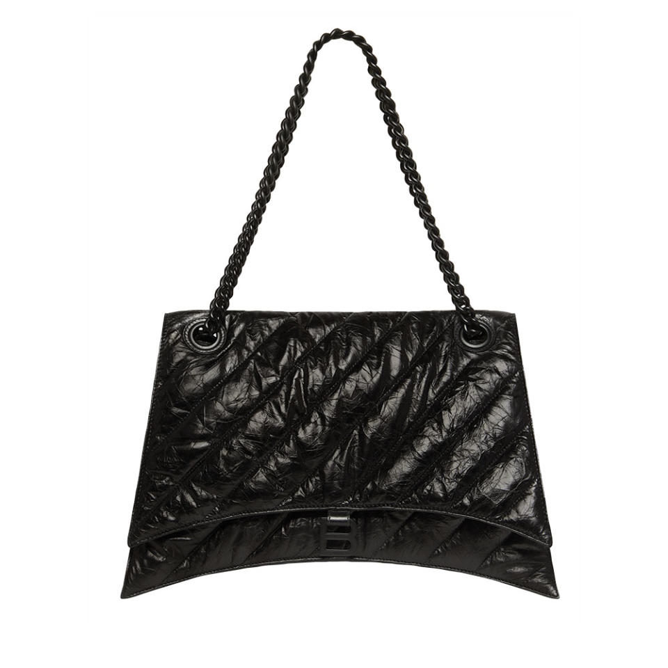 Balenciaga The label highlights fall’s quilted trendwith its Crush Medium Chain Bagin crushed calfskin; 2,750, at Balenciaga, Beverly Center