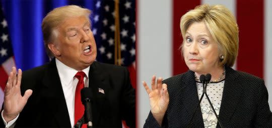 Donald Trump and Hillary Clinton. (Photos: Mike Segar/Reuters, Jay LaPrete/AP)