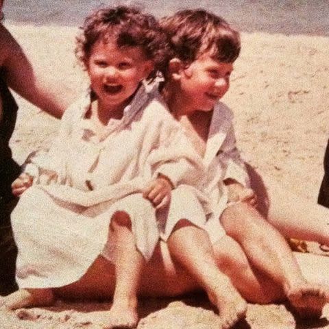 <p>Hilaria Baldwin Instagram</p> Hilaria Baldwin and her brother Jeremy as kids