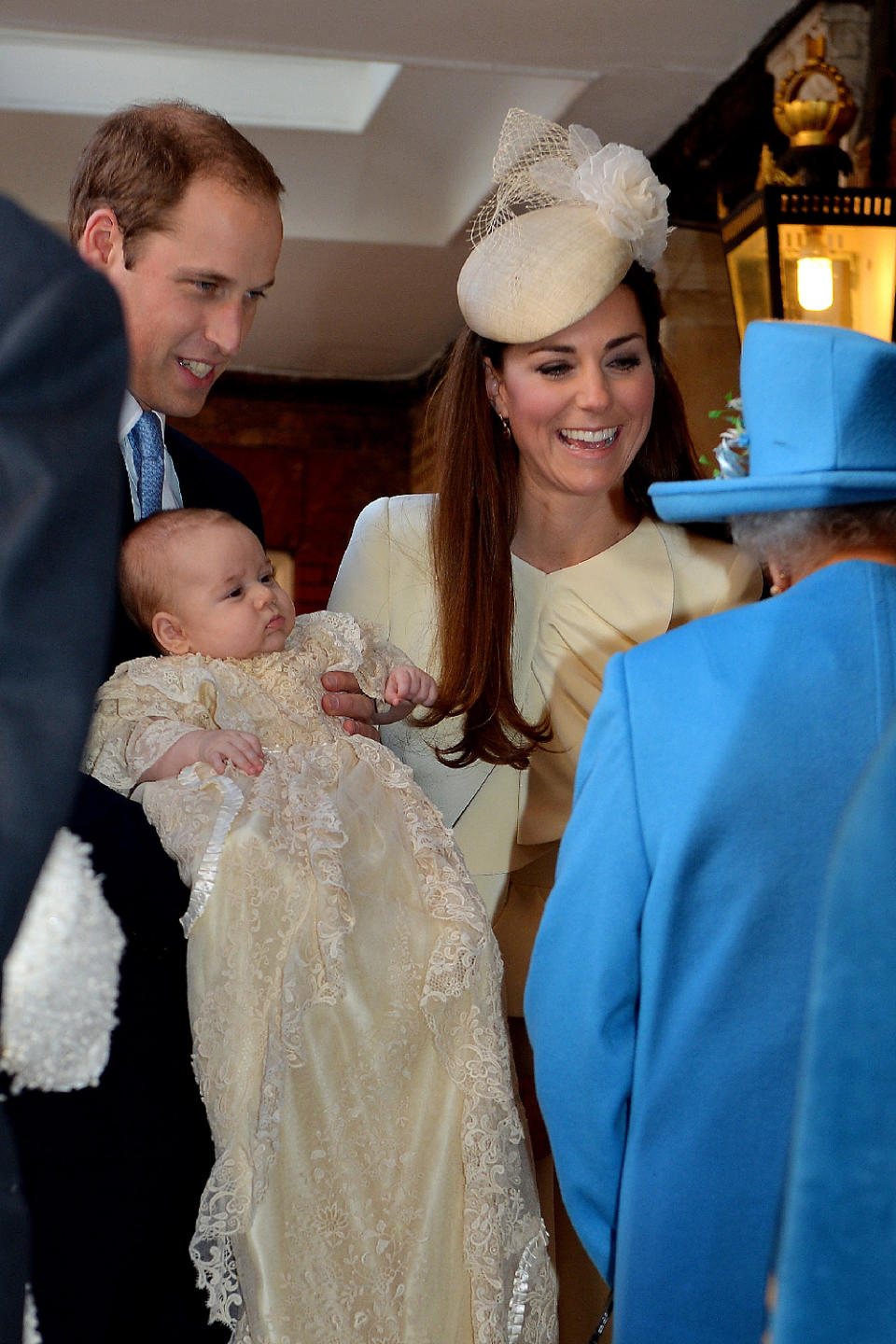 Each royal baby wears the same christening shawl