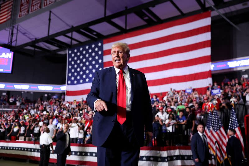 FILE PHOTO: Former U.S. President and Republican presidential candidate Trump's campaign event in Philadelphia