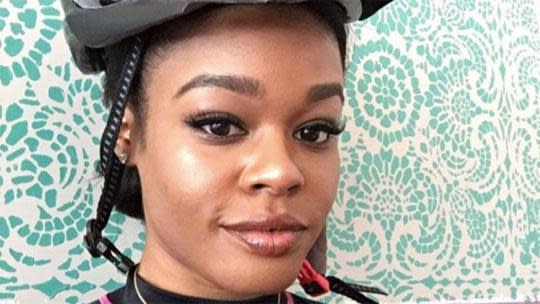 Azealia Banks ready for her bike ride. (Photo: Instagram)