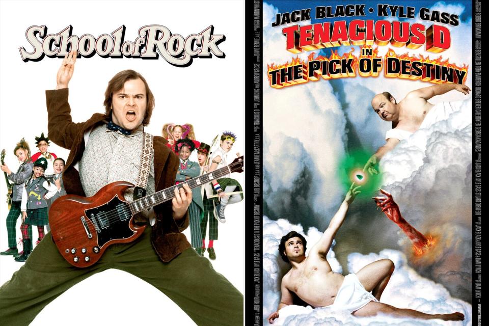 SCHOOL OF ROCK, Jack Black, 2003, TENACIOUS D IN THE PICK OF DESTINY, Jack Black, Kyle Gass (above), 2006.