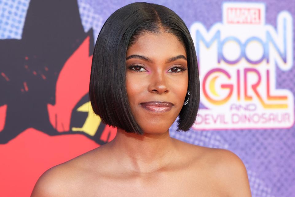 Diamond White at the premiere of Marvel's "Moon Girl and Devil Dinosaur" held at the Walt Disney Studios Lot on February 4, 2023 in Burbank, California.