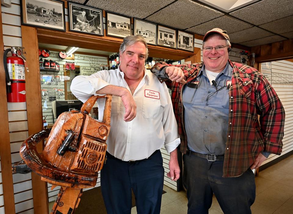 WORCESTER -  Brothers and Caola Equipment owners Paul, left, and David Johnson are retiring and closing their shop on Park Avenue.